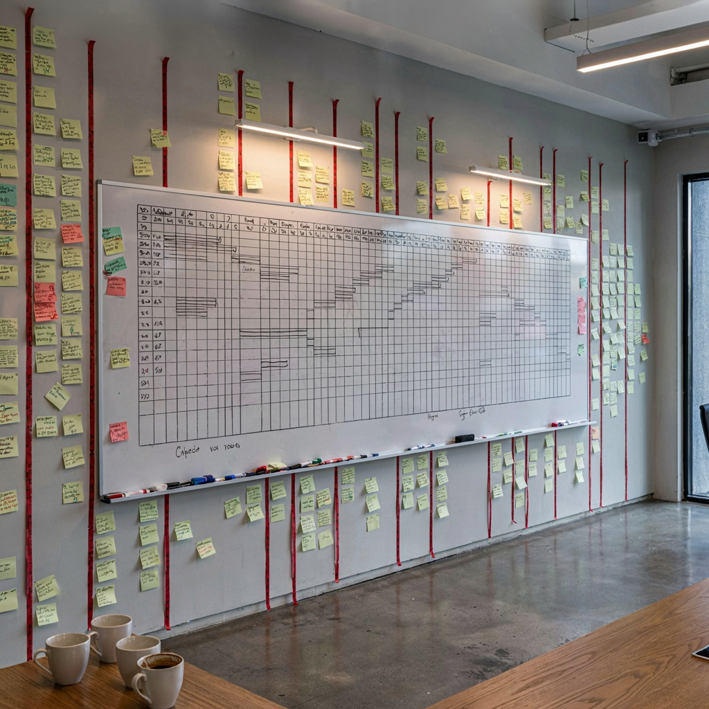 Template de sala de proyecto con gates y entregables